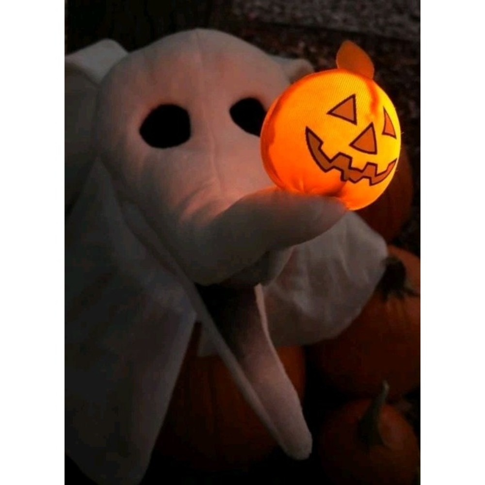 Folkmanis Disney Nightmare Before Christmas Zero Puppet Pumpkin Light‎ Working
